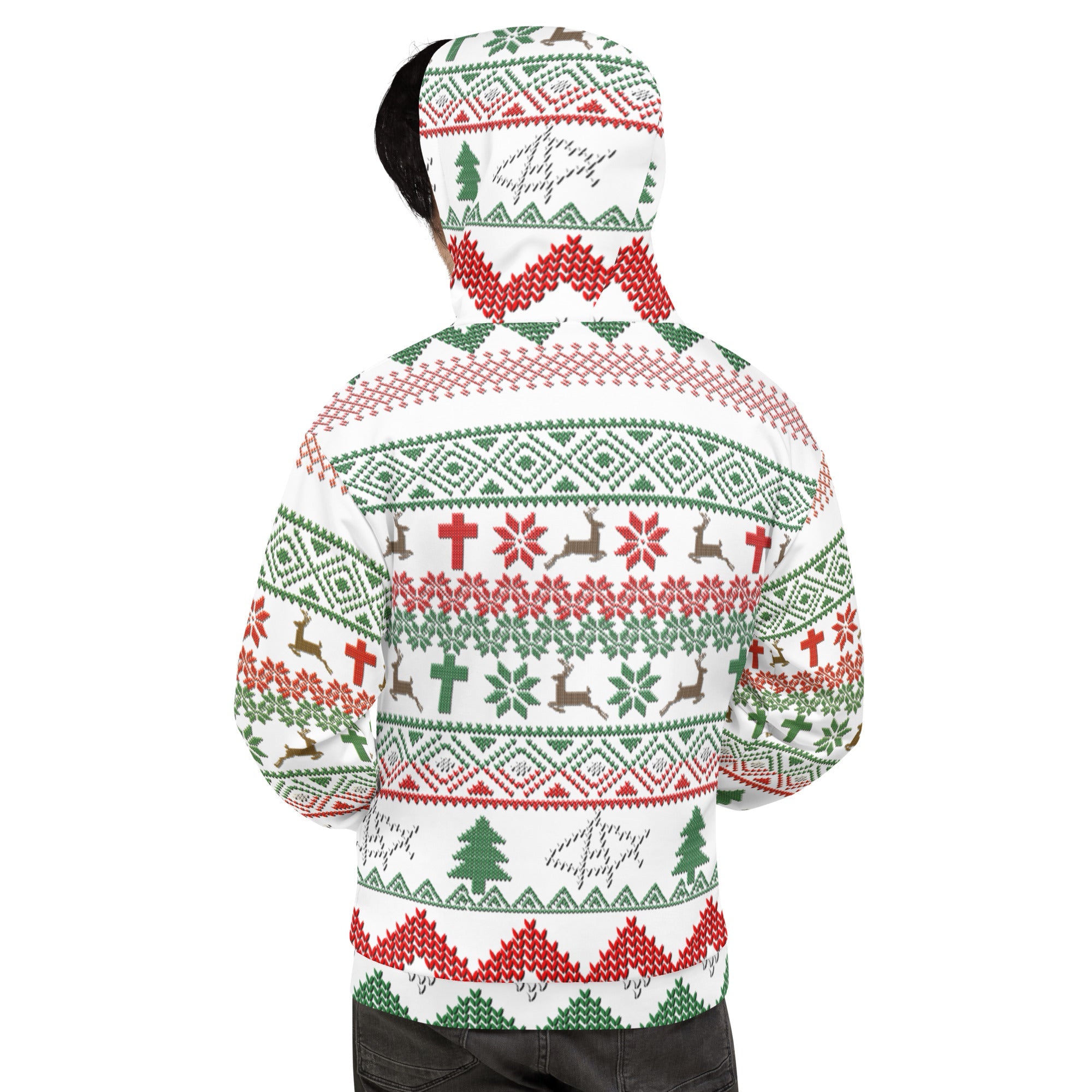 AnarchoChristian No King but Christ Unisex Ugly Christmas Sweater Hoodie