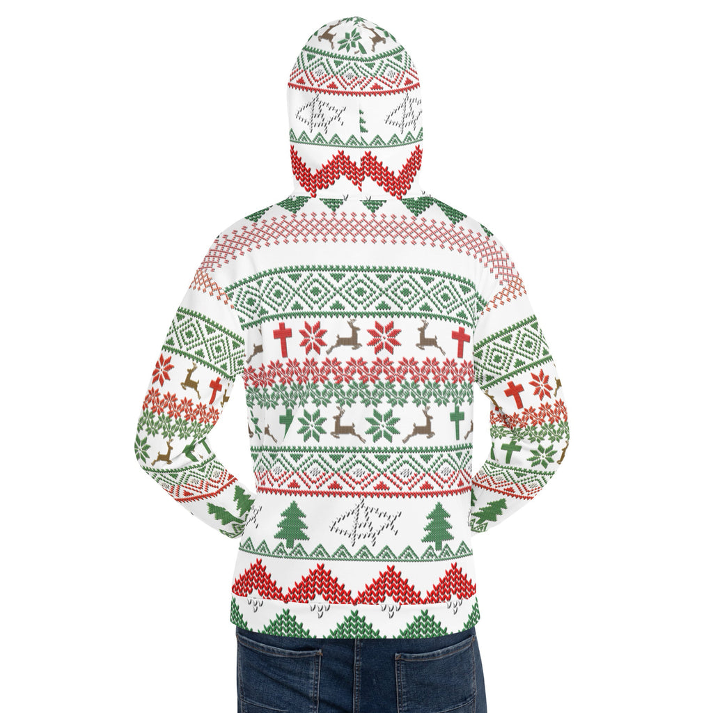 AnarchoChristian No King but Christ Unisex Ugly Christmas Sweater Hoodie