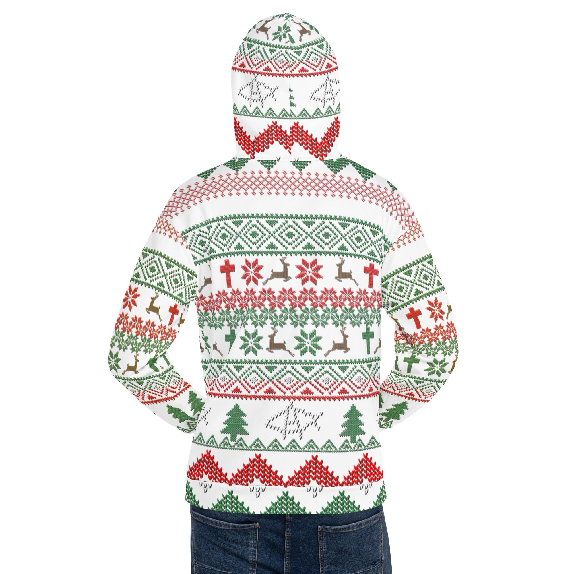 AnarchoChristian No King but Christ Unisex Ugly Christmas Sweater Hoodie
