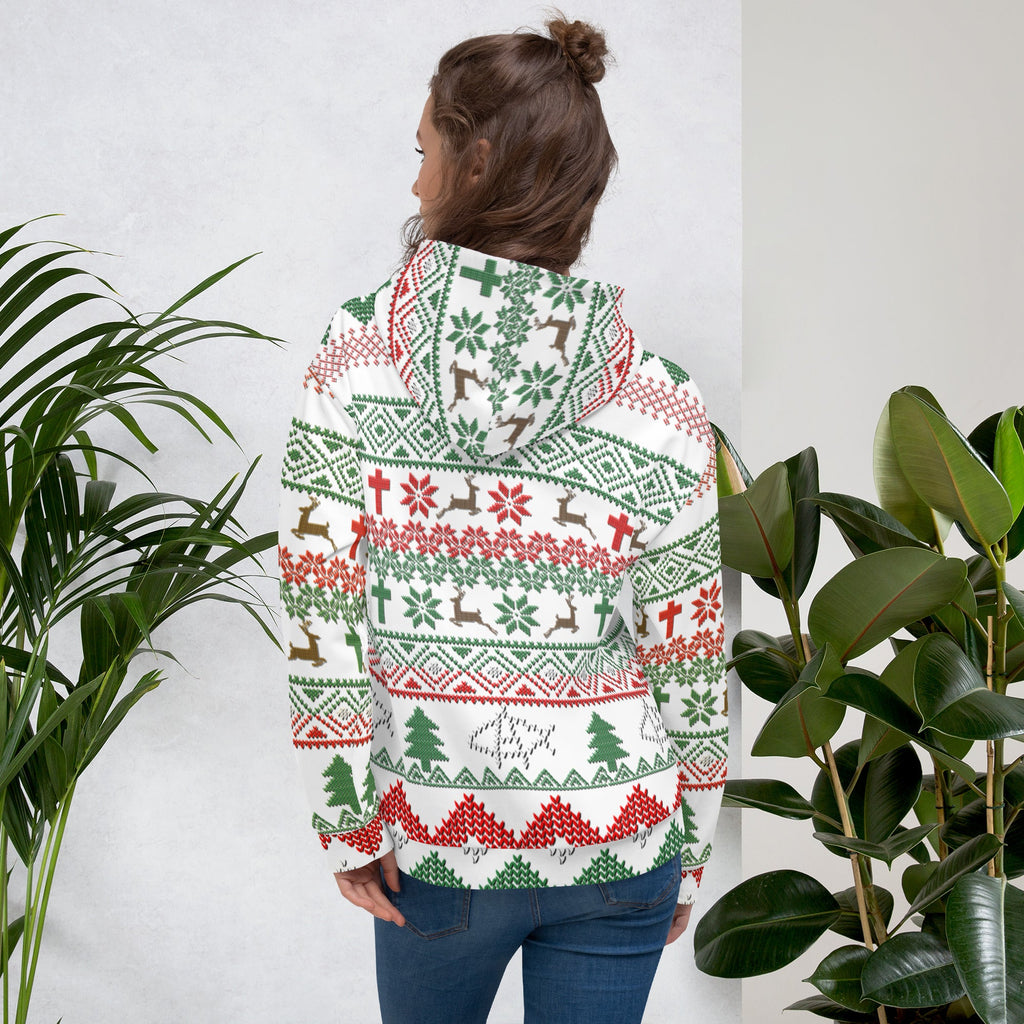 AnarchoChristian No King but Christ Unisex Ugly Christmas Sweater Hoodie