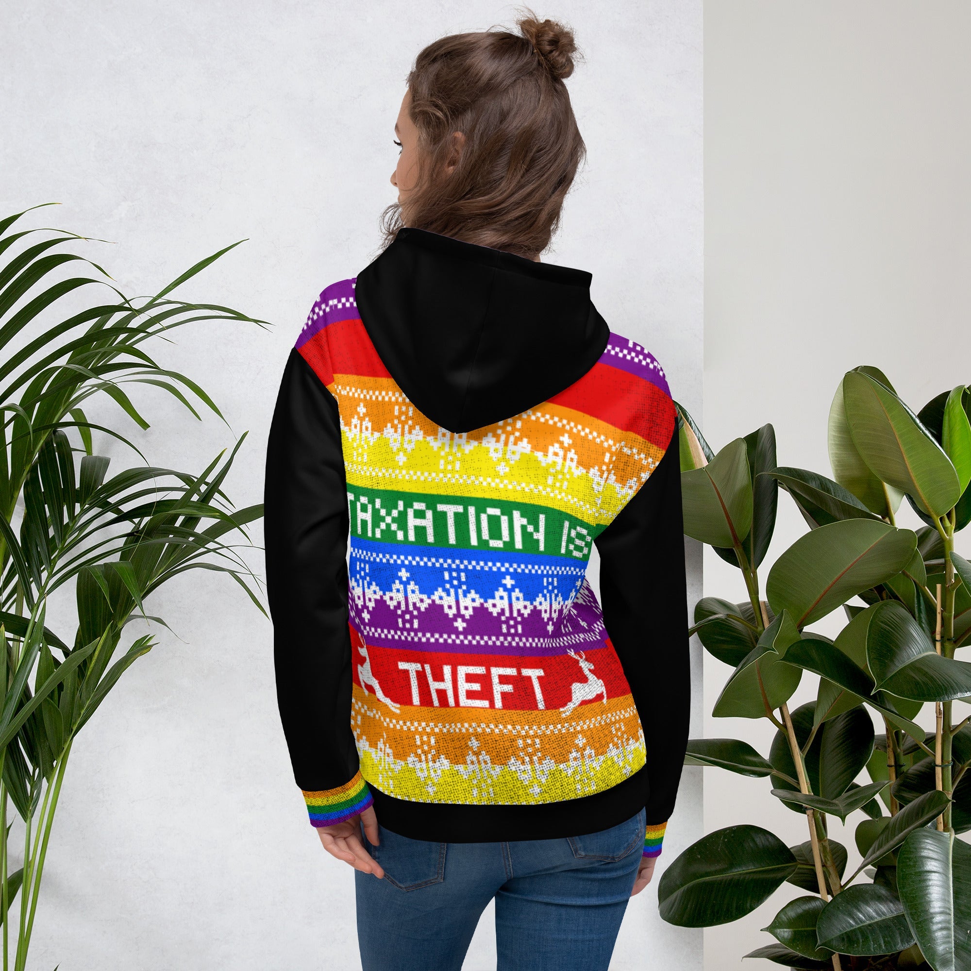 Taxation is theft LGBTQ Ugly Christmas Sweater Hoodie Unisex Hoodie