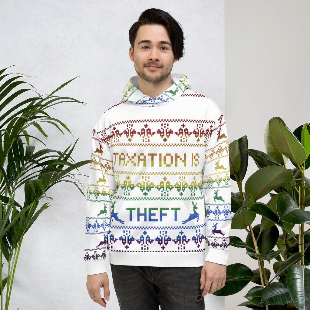 Taxation is theft LGBTQ Ugly Christmas Sweater Hoodie Unisex Hoodie