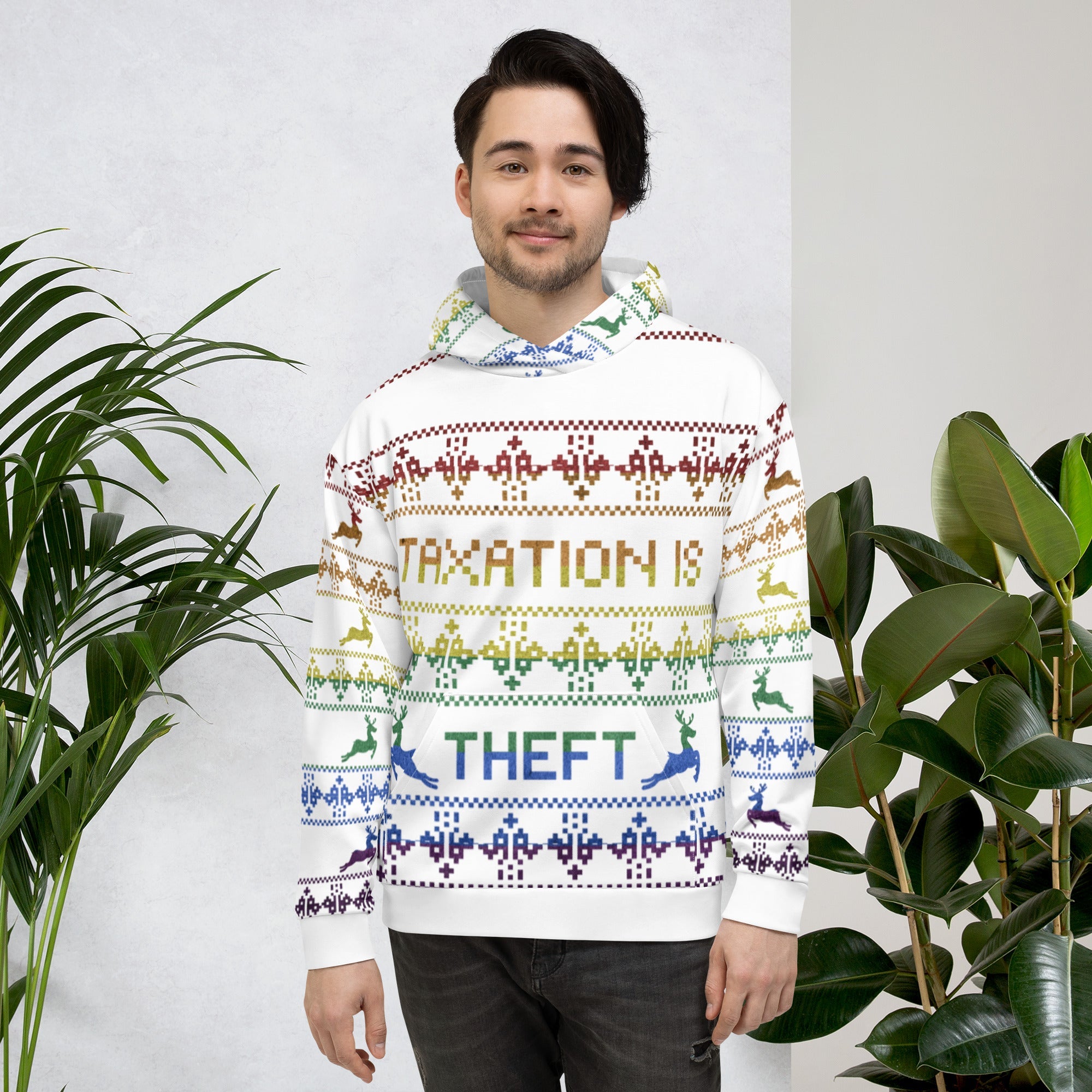 Taxation is theft LGBTQ Ugly Christmas Sweater Hoodie Unisex Hoodie