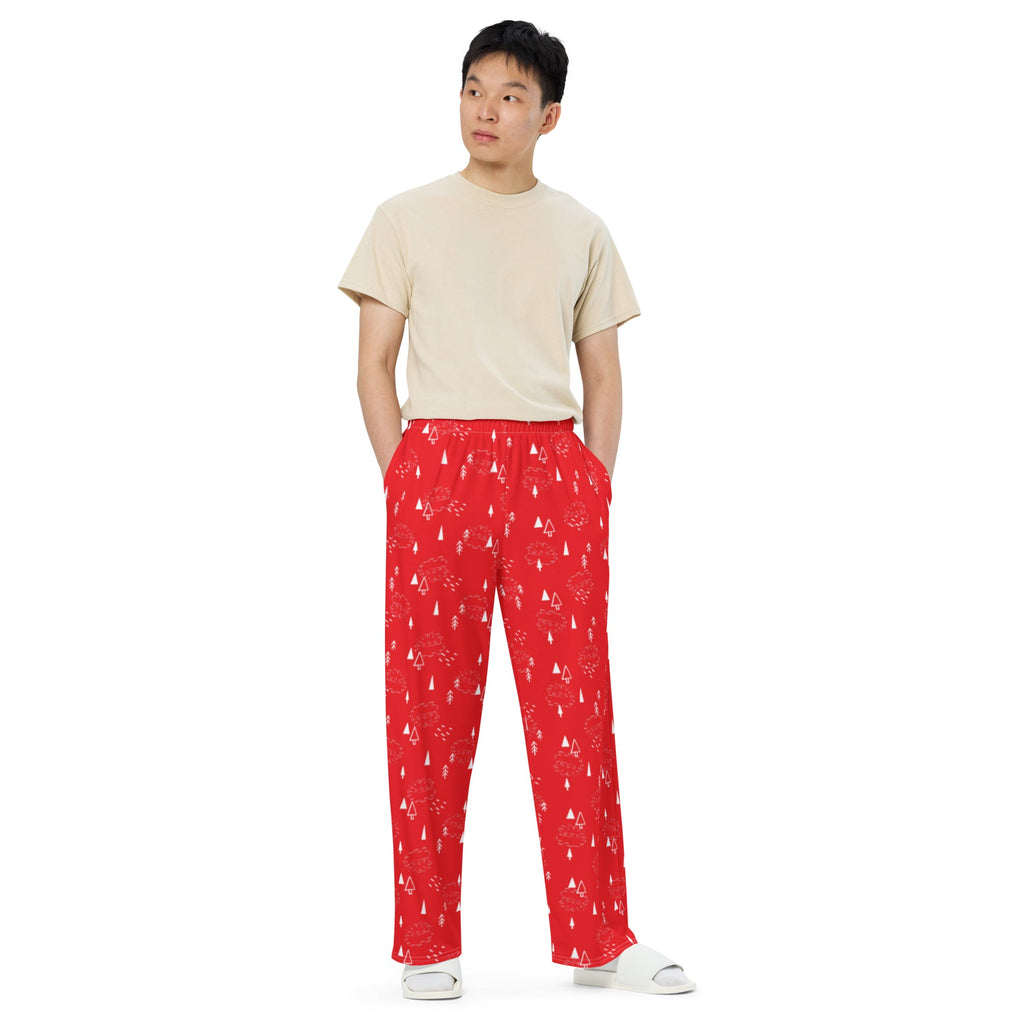 Christmas Porcu-pines All-over print unisex wide-leg pants