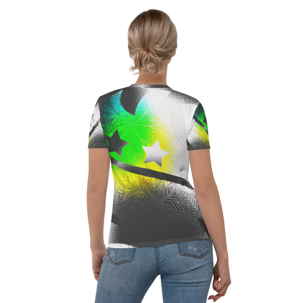 Porcupine Cannabis Grafitti Women's T-shirt