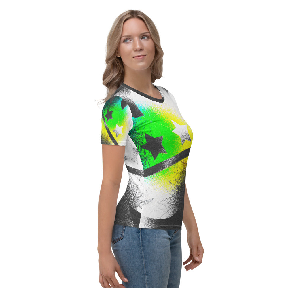 Porcupine Cannabis Grafitti Women's T-shirt