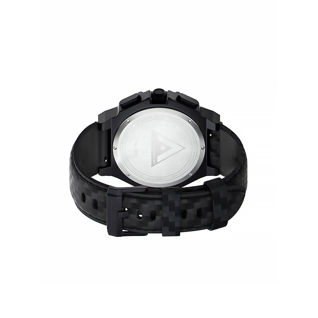 AM1036CF- AMBASSADOR BLACK / CF STYLE LEATHER BAND WATCH