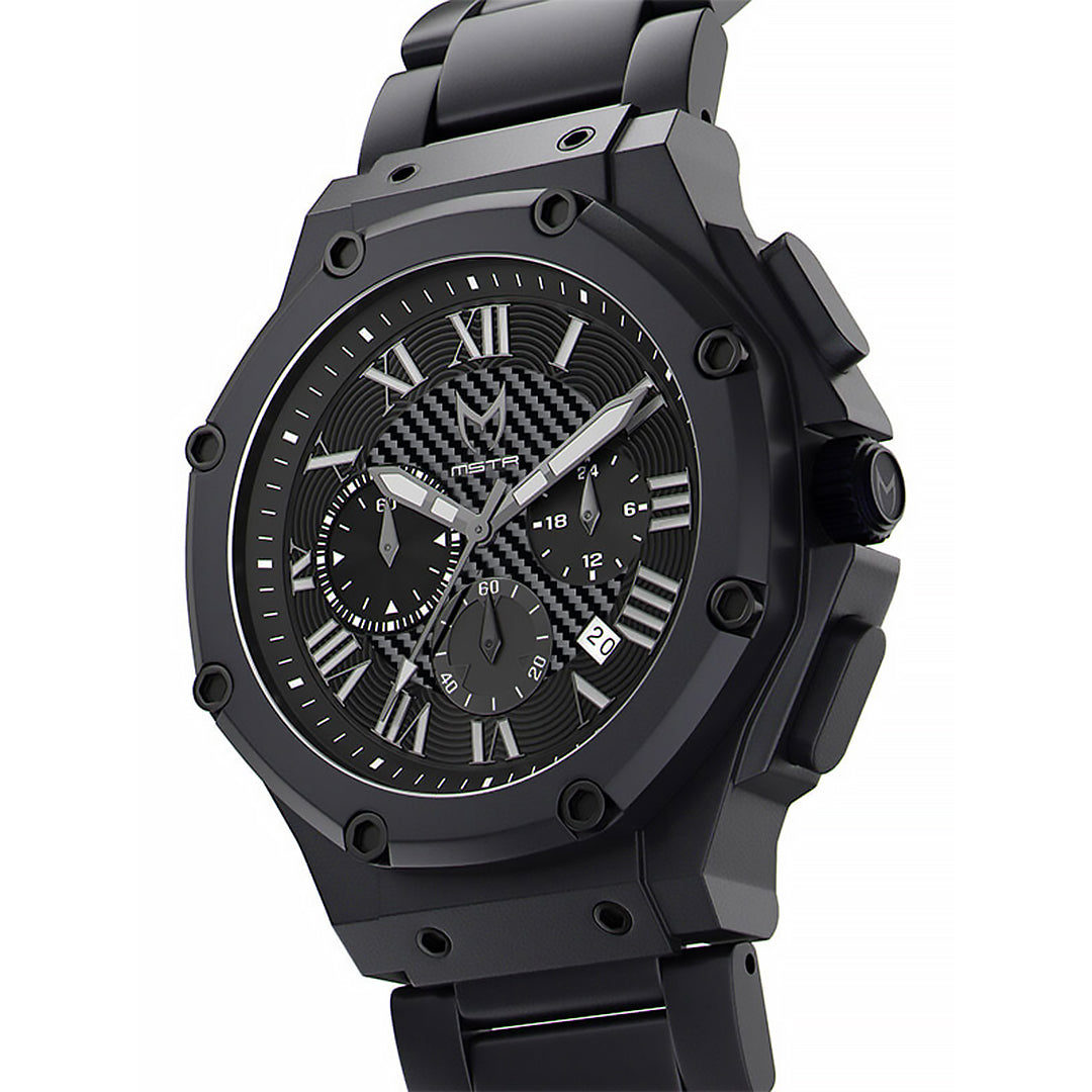 AM1036SS - AMBASSADOR BLACK / BLACK STEEL BAND WATCH