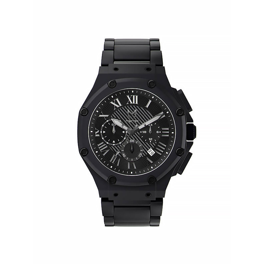 AM1036SS - AMBASSADOR BLACK / BLACK STEEL BAND WATCH