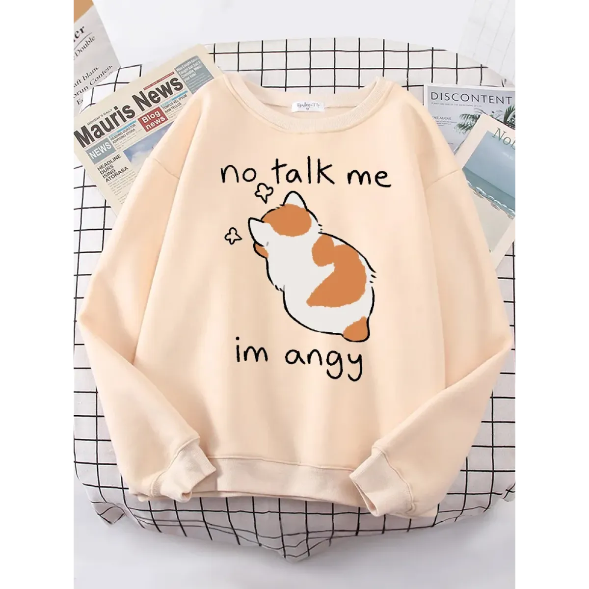 Kawaii "Im Angy" Cat Hoodie