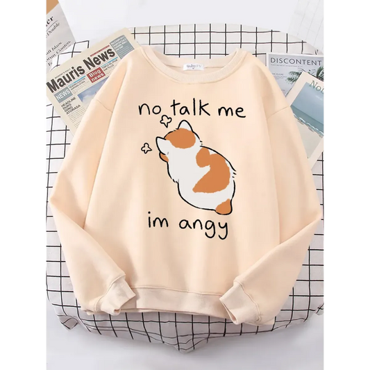 Kawaii "Im Angy" Cat Hoodie