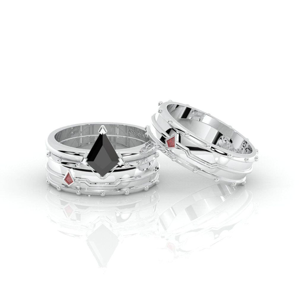 Assassin's Promise Ring Set (Women)- 14k Yellow Gold Video Game Inspired Rings