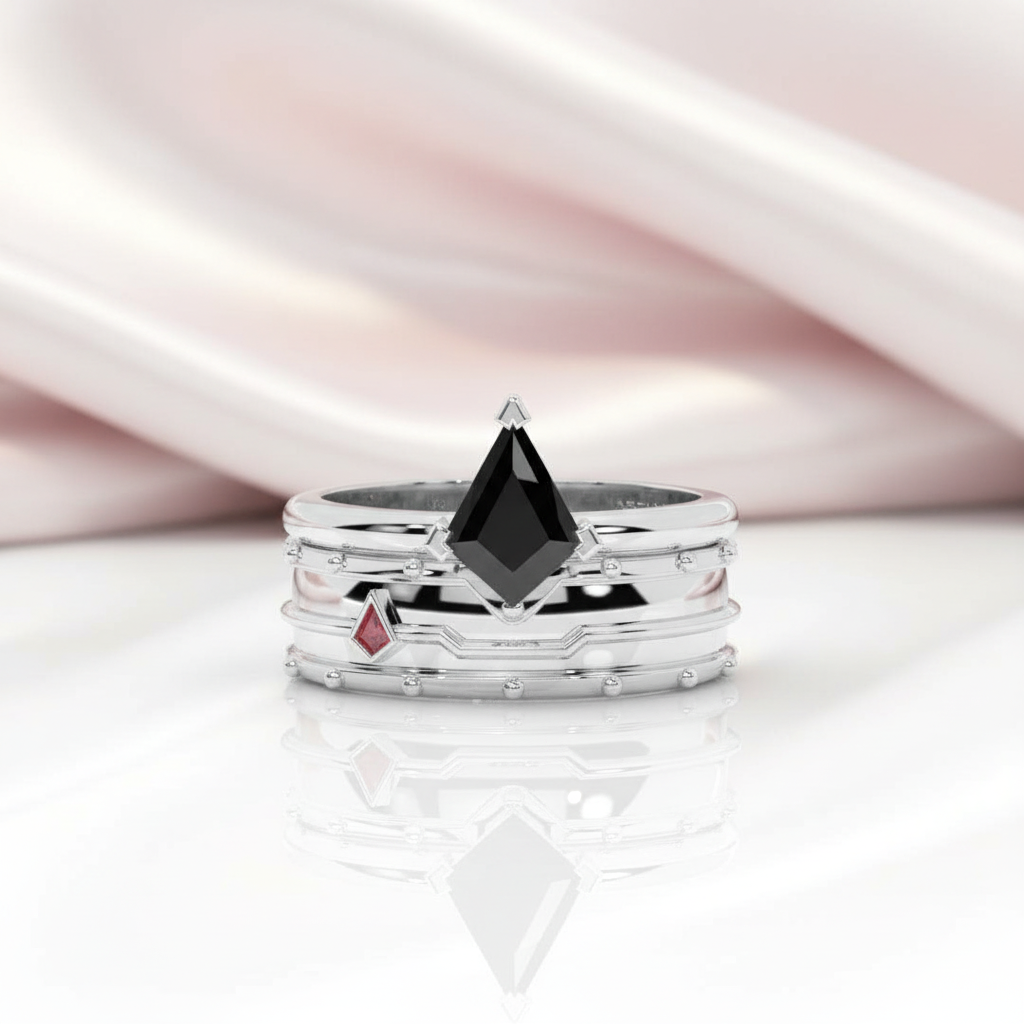 Assassin's Promise Ring Set (Women)- 14k Yellow Gold Video Game Inspired Rings