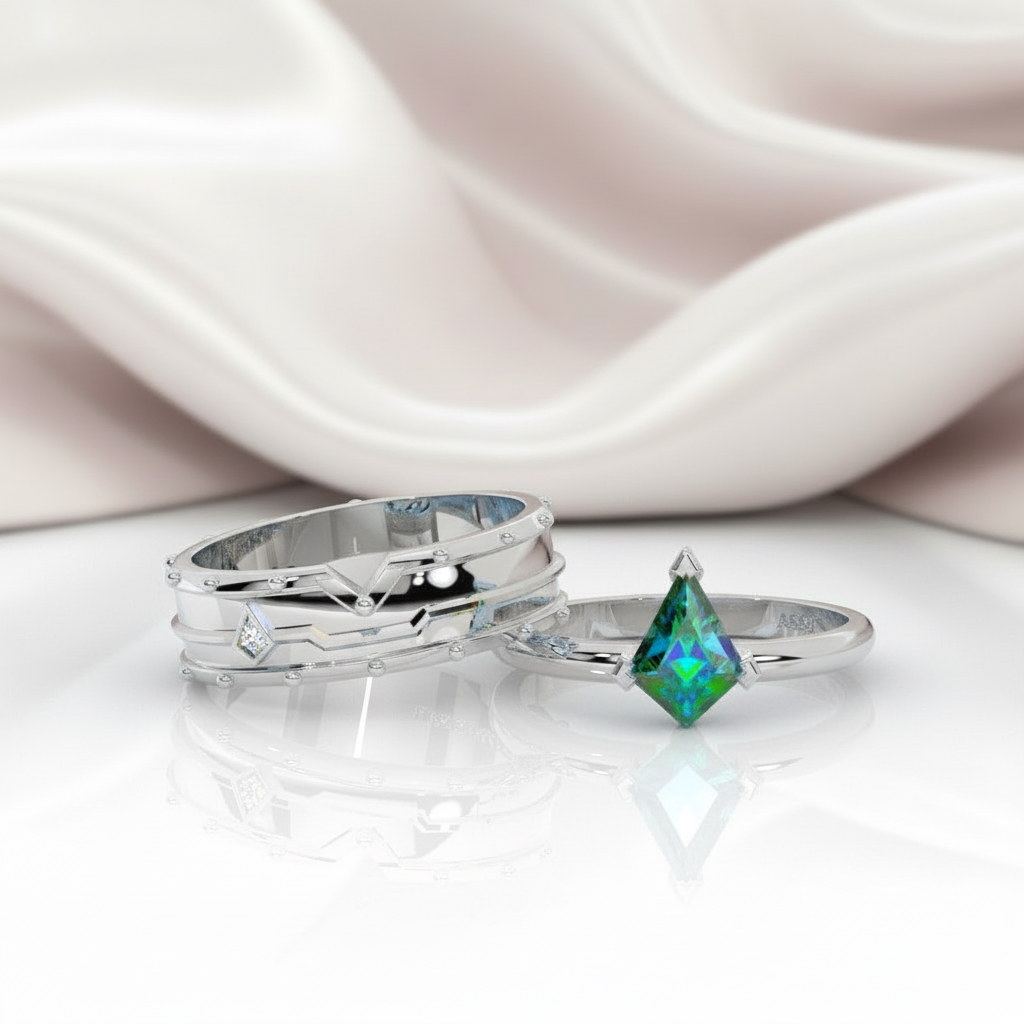 Assassin's Promise Ring Set (Women)- 14k Yellow Gold Video Game Inspired Rings