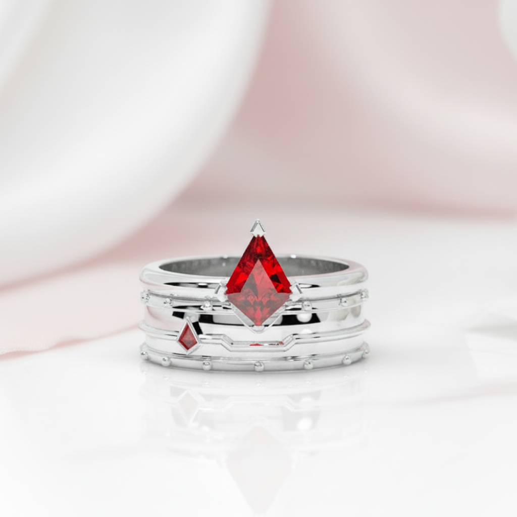 Assassin's Promise Ring Set (Women)- 14k Yellow Gold Video Game Inspired Rings