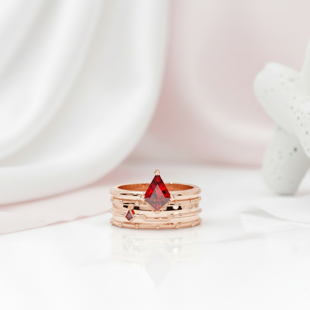 Assassin's Promise Ring Set (Women)- 14k Yellow Gold Video Game Inspired Rings