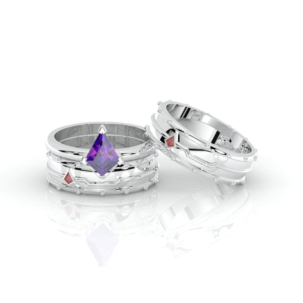 Assassin's Promise Ring Set (Women)- 14k Yellow Gold Video Game Inspired Rings