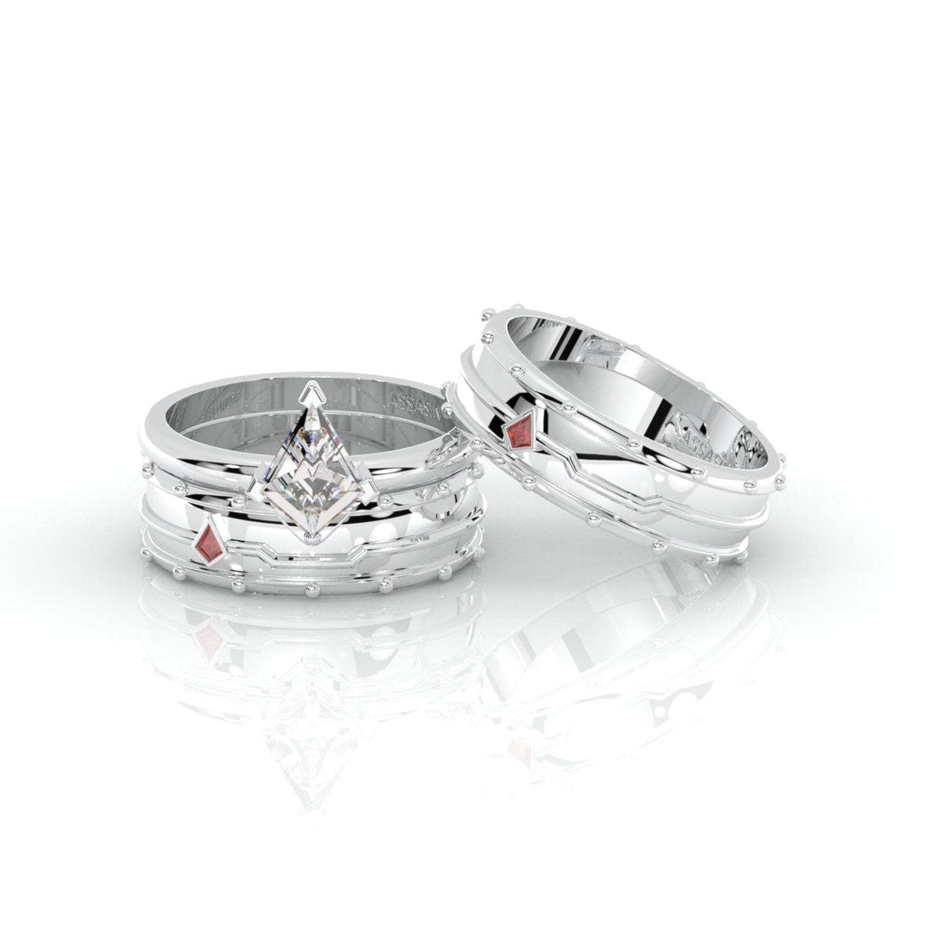 Assassin's Promise Ring Set (Women)- 14k Yellow Gold Video Game Inspired Rings