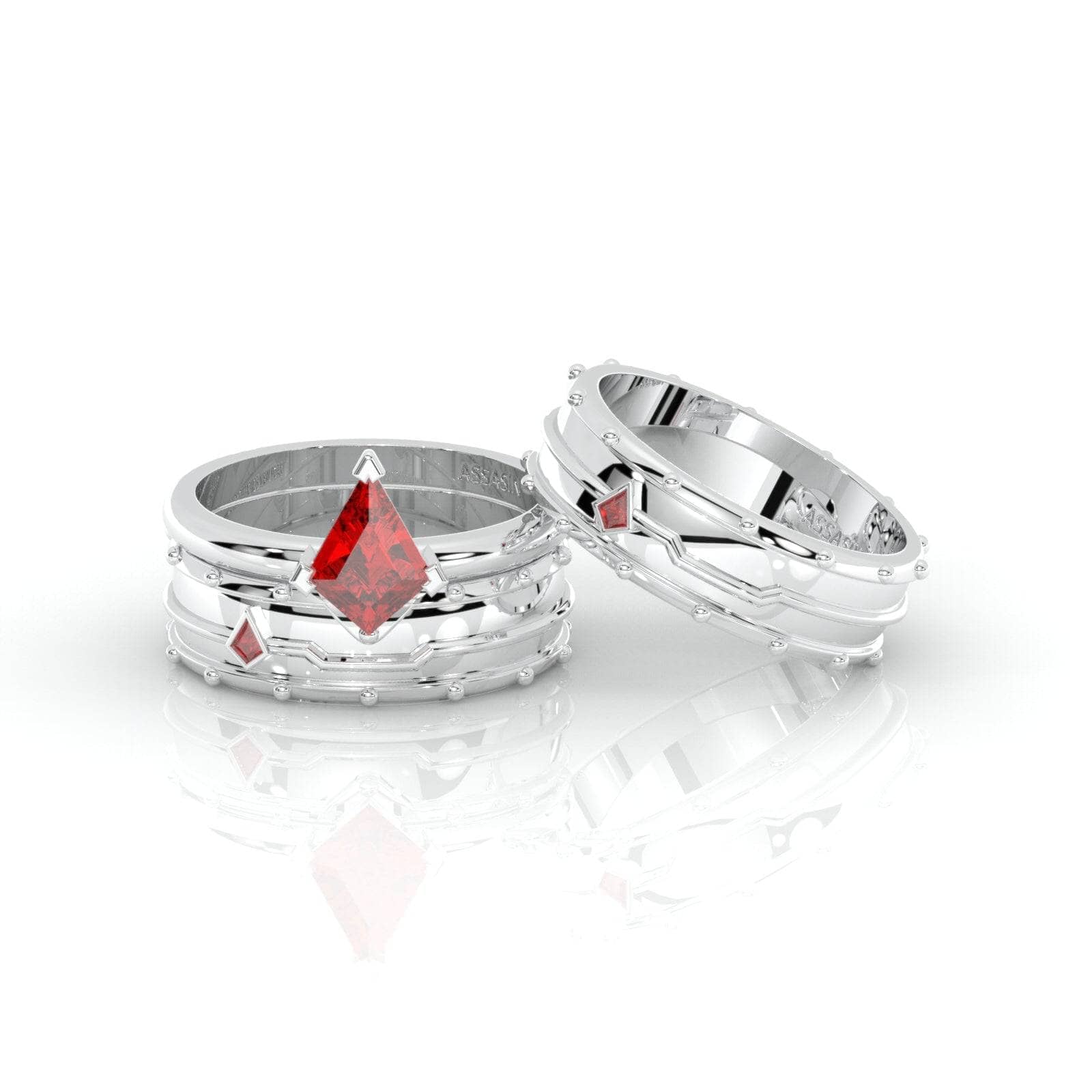 Assasin's Promise Ring Band (Unisex)- 14k Yellow Gold Video Game Inspired Rings