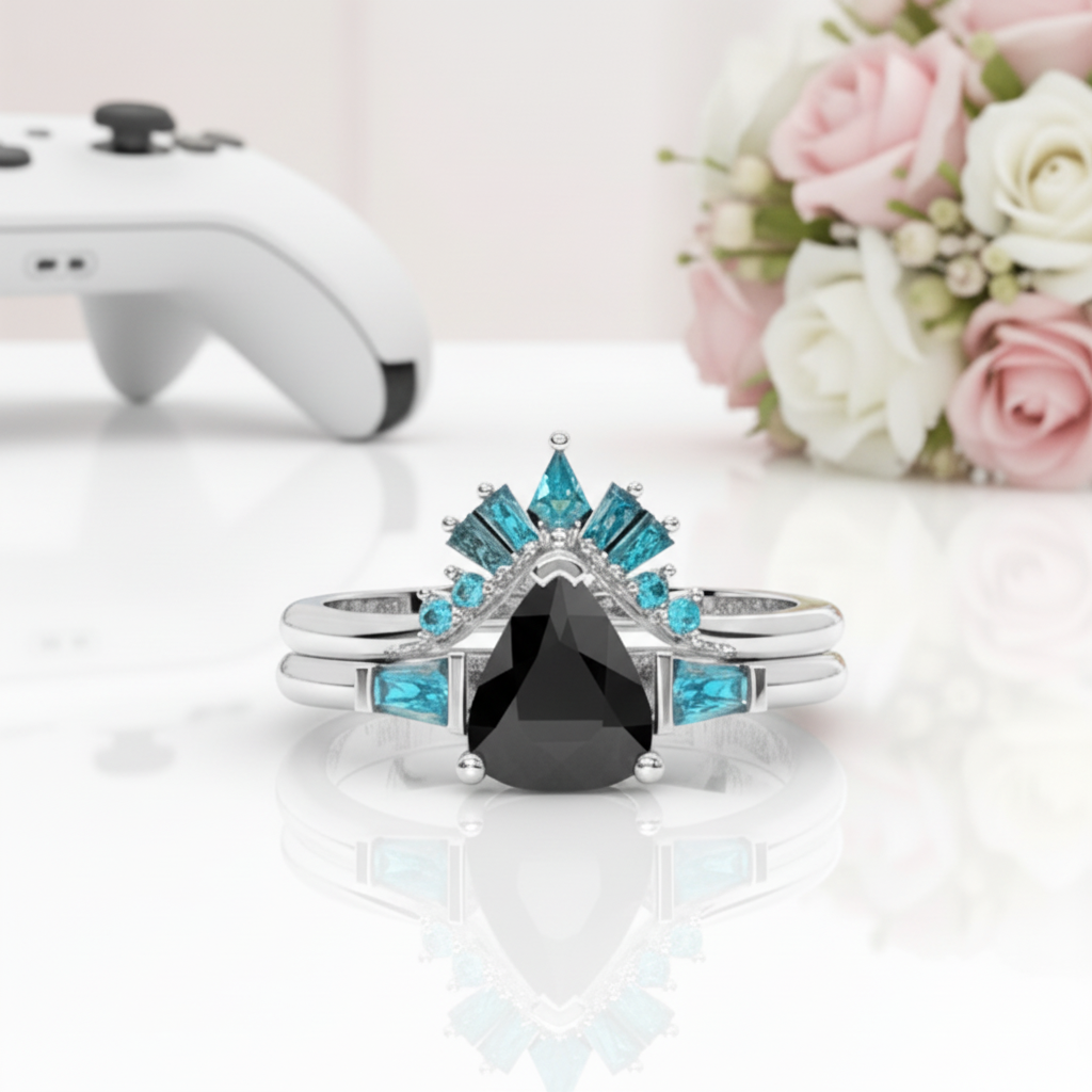 Assasin's Romance Engagement Ring (Women)- 14k Yellow Gold Video Game Inspired Rings