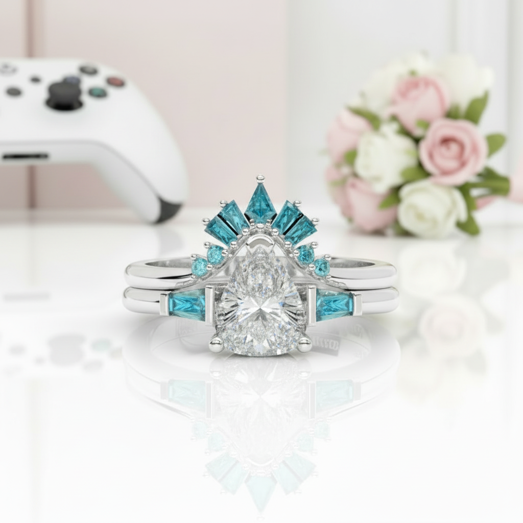Assasin's Romance Engagement Ring (Women)- 14k Yellow Gold Video Game Inspired Rings