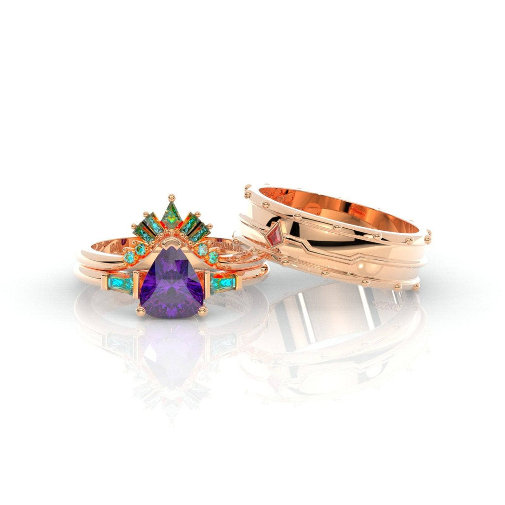 Assasin's Romance Engagement Ring (Women)- 14k Yellow Gold Video Game Inspired Rings
