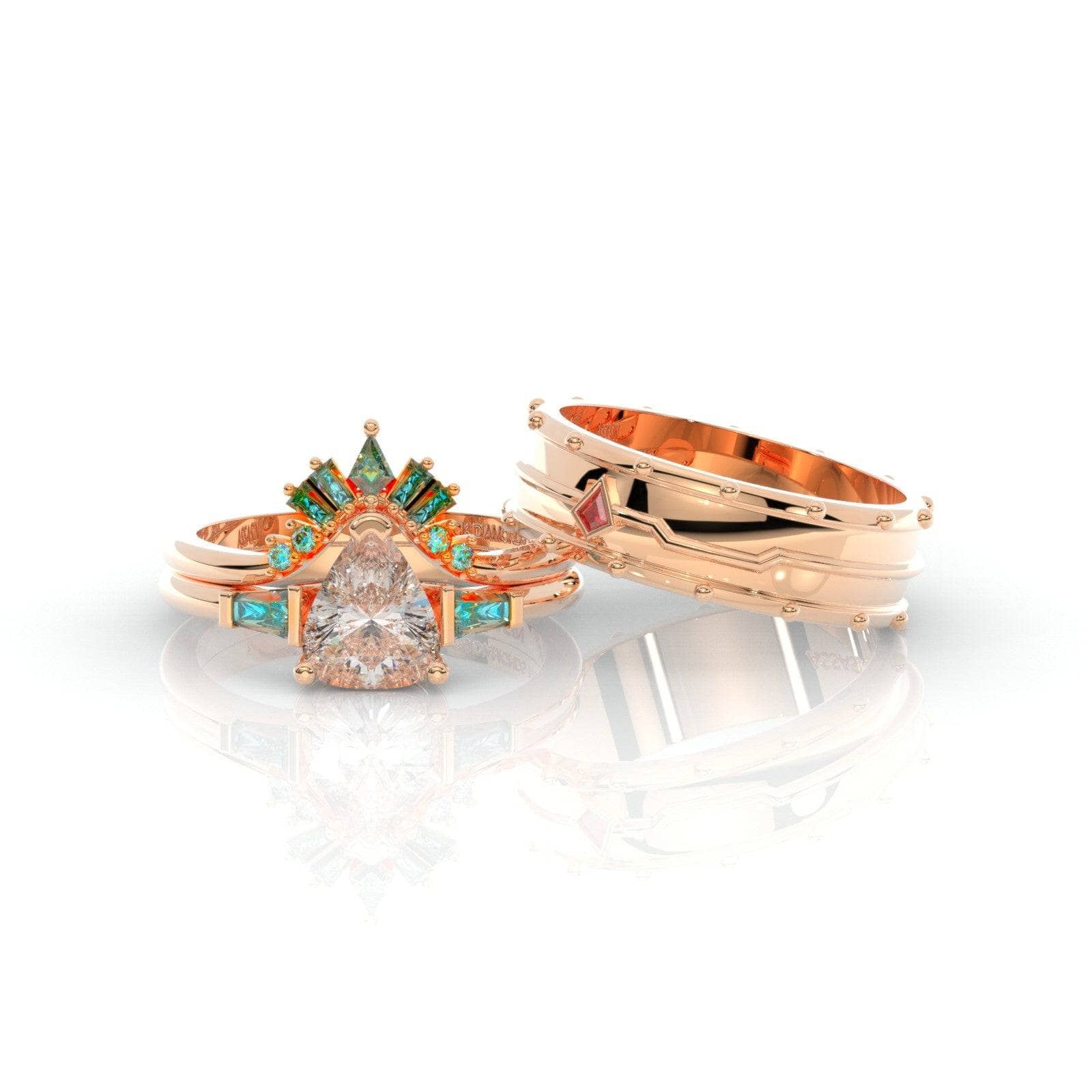 Assasin's Romance Engagement Ring (Women)- 14k Yellow Gold Video Game Inspired Rings