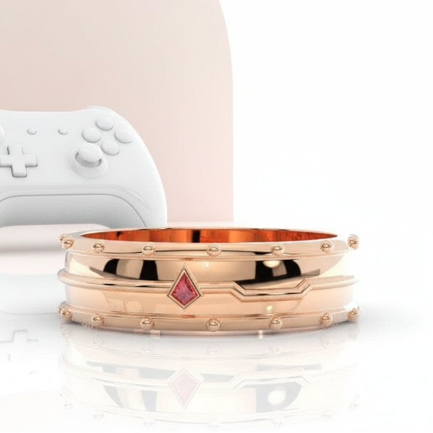 Assasin's Romance (Unisex)- 14k Yellow Gold Video Game Inspired Rings