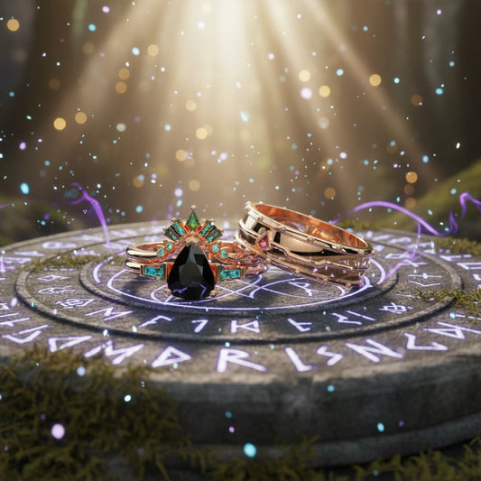 Assasin's Romance (Unisex)- 14k Yellow Gold Video Game Inspired Rings