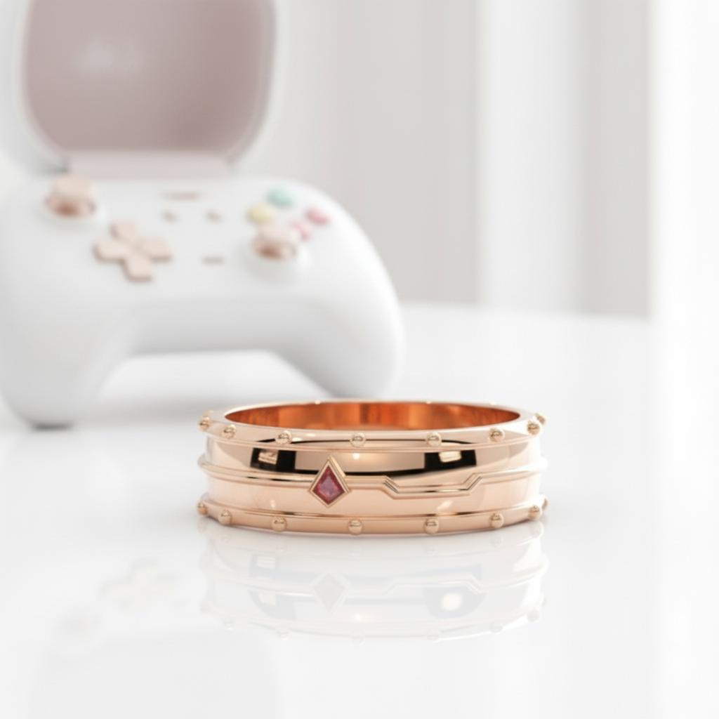 Assasin's Romance (Unisex)- 14k Yellow Gold Video Game Inspired Rings