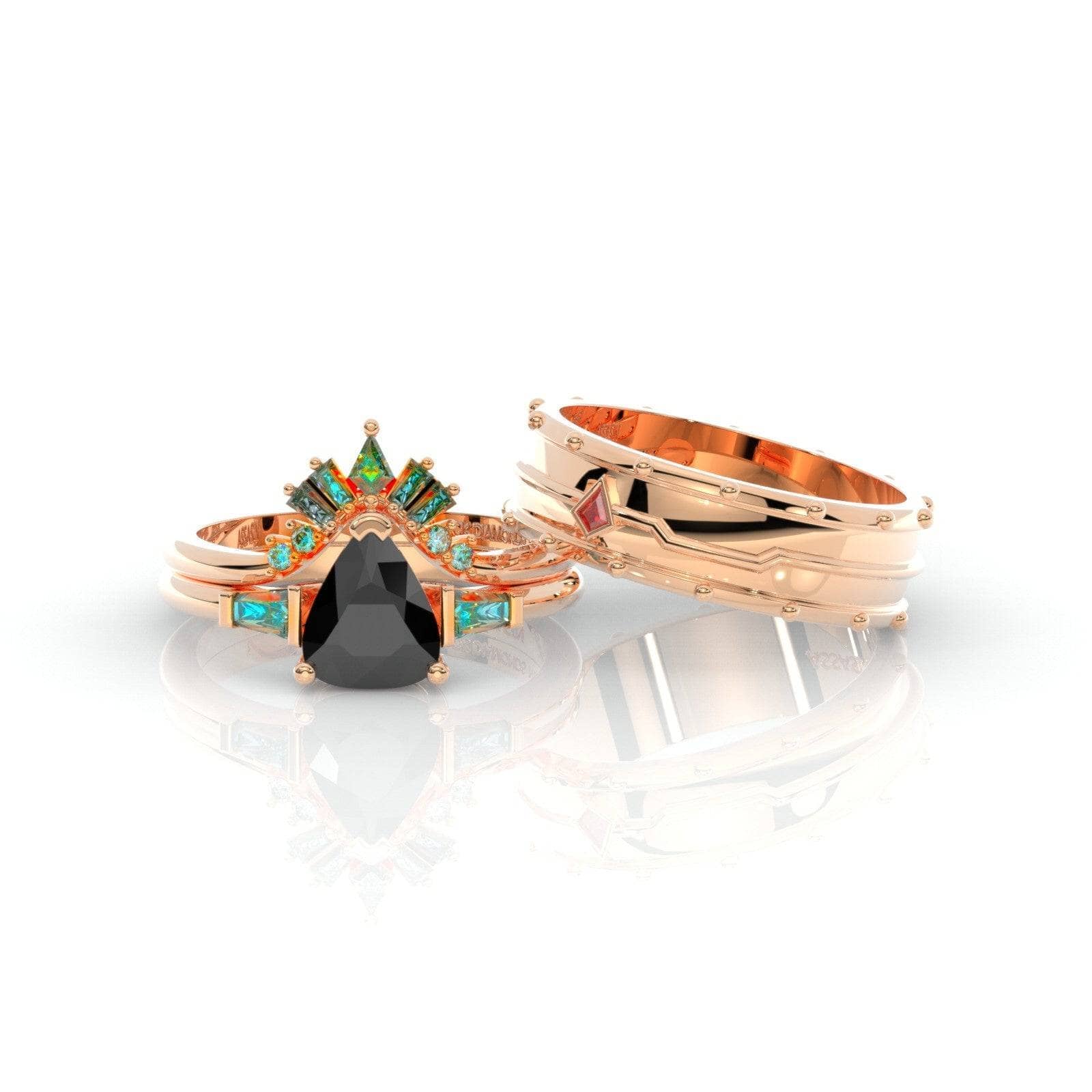 Assasin's Romance (Unisex)- 14k Yellow Gold Video Game Inspired Rings