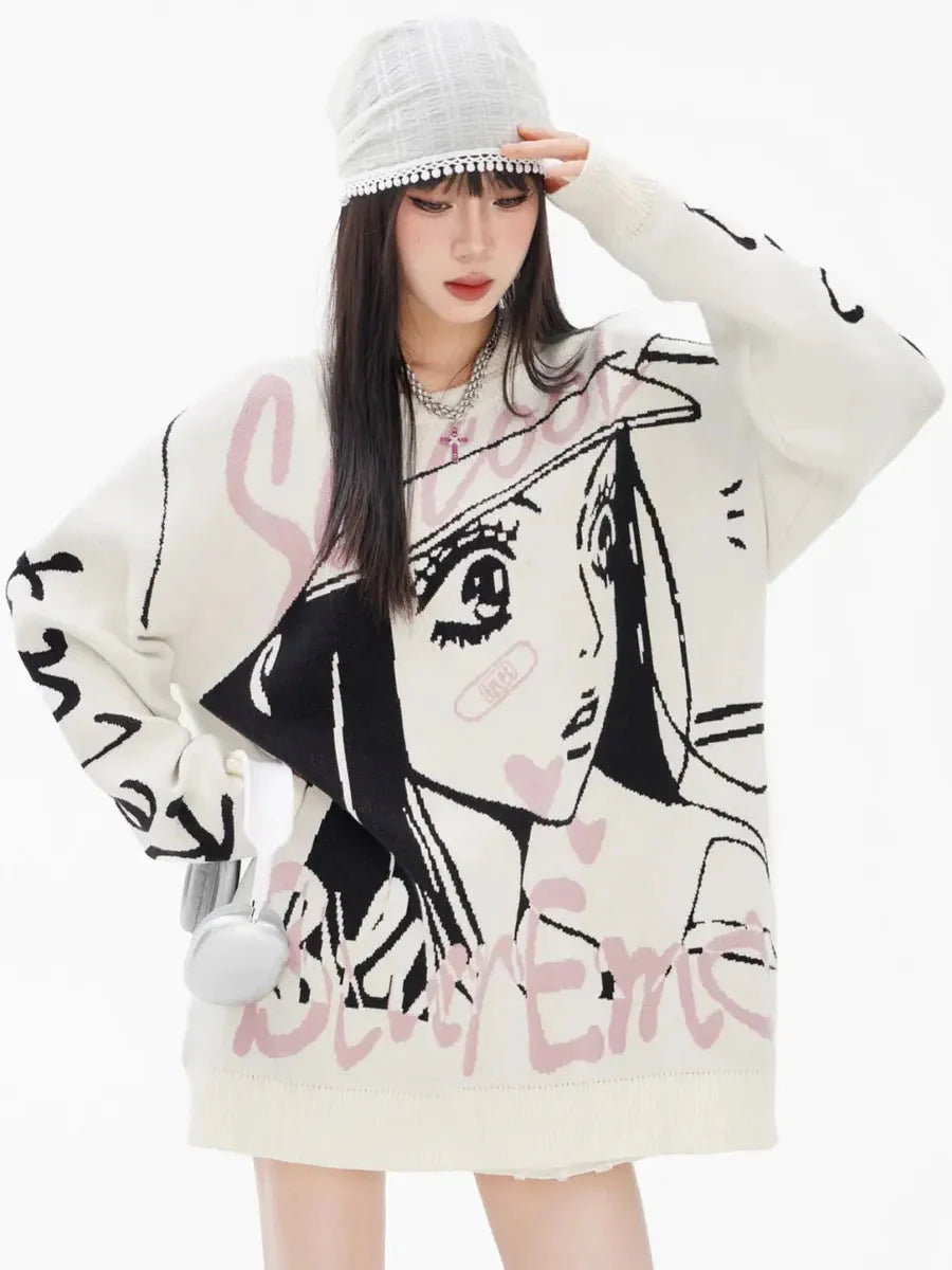 'Manga Girl' Anime Girls Streetstyle Oversized Sweater