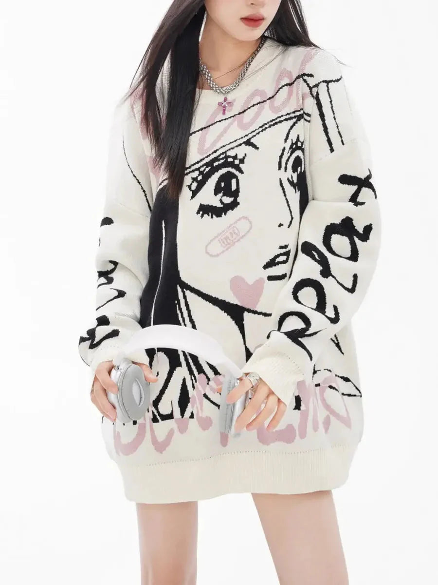 'Manga Girl' Anime Girls Streetstyle Oversized Sweater