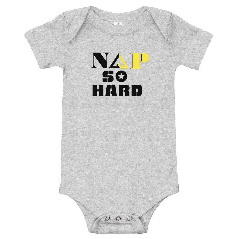 NAP SO HARD Baby short sleeve one piece
