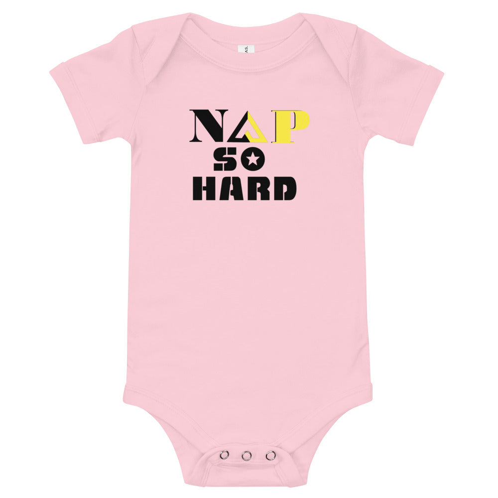 NAP SO HARD Baby short sleeve one piece