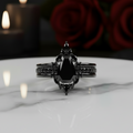 Be Mine Forever- Radiant Coffin Cut Diamond Option Gothic Wedding Ring