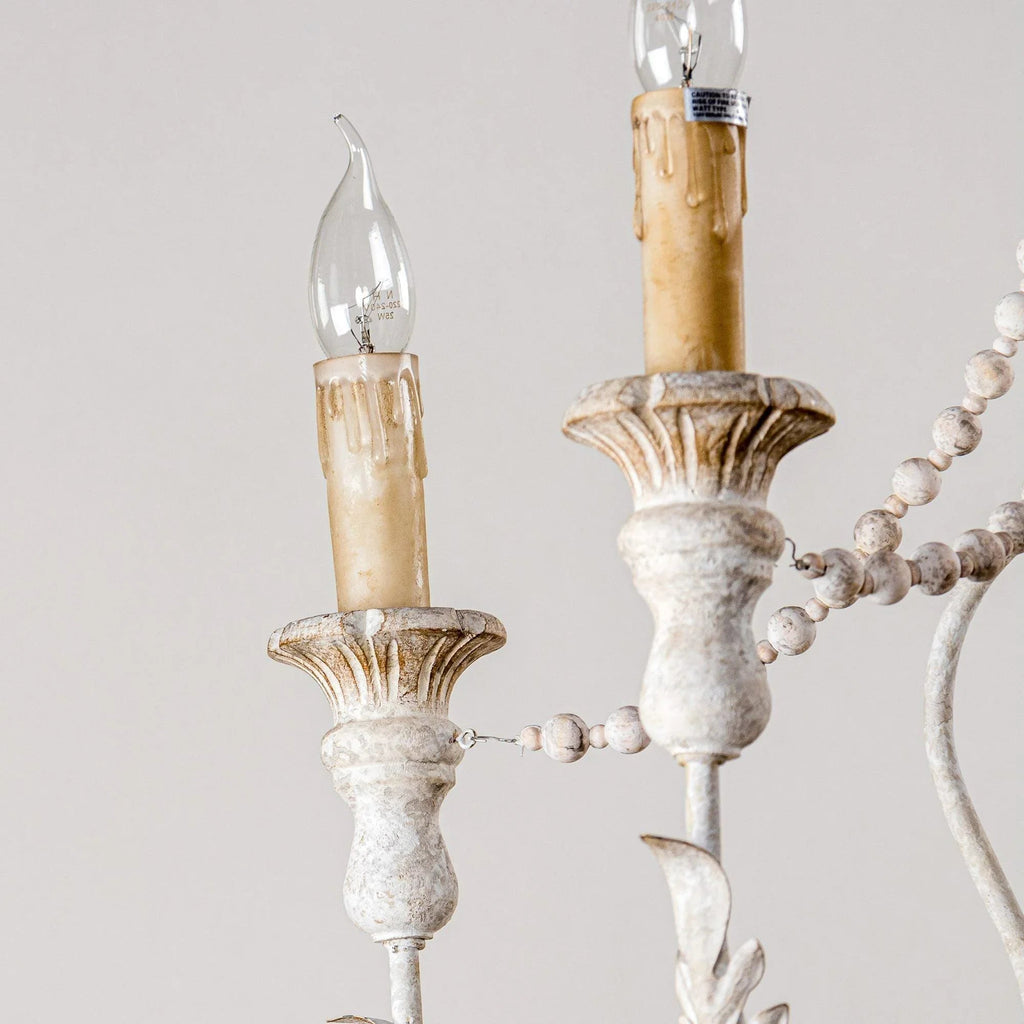 Billiter 6 Light Wood Gray Chandelier