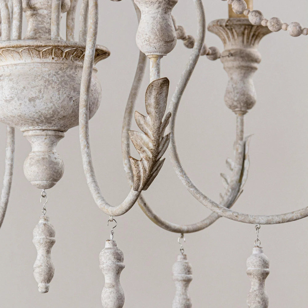 Billiter 6 Light Wood Gray Chandelier