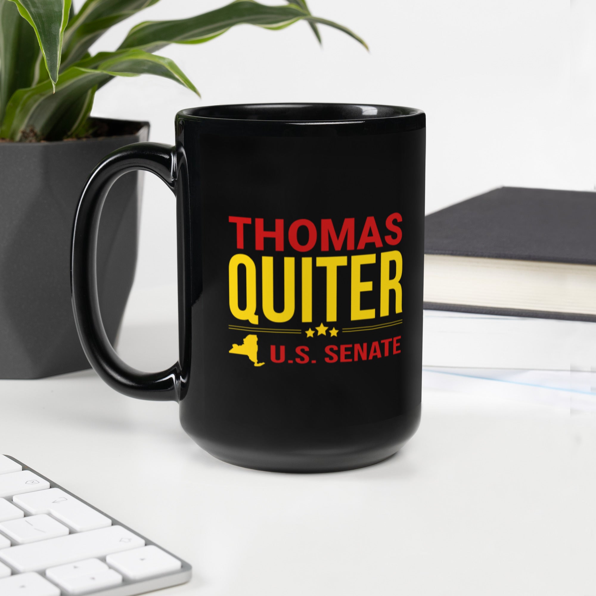 Quiter for US Senate Black Glossy Mug