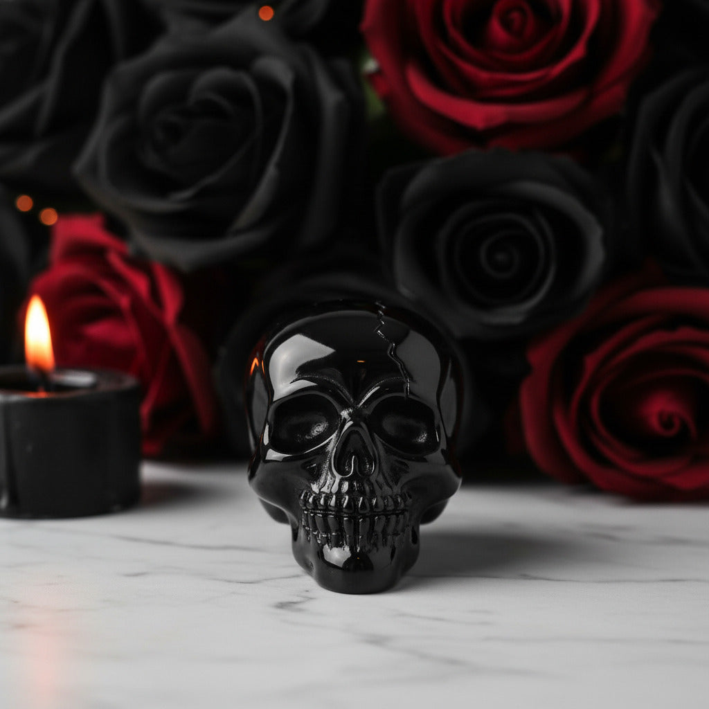 Black Skull and Helmet Gothic DIY Charm