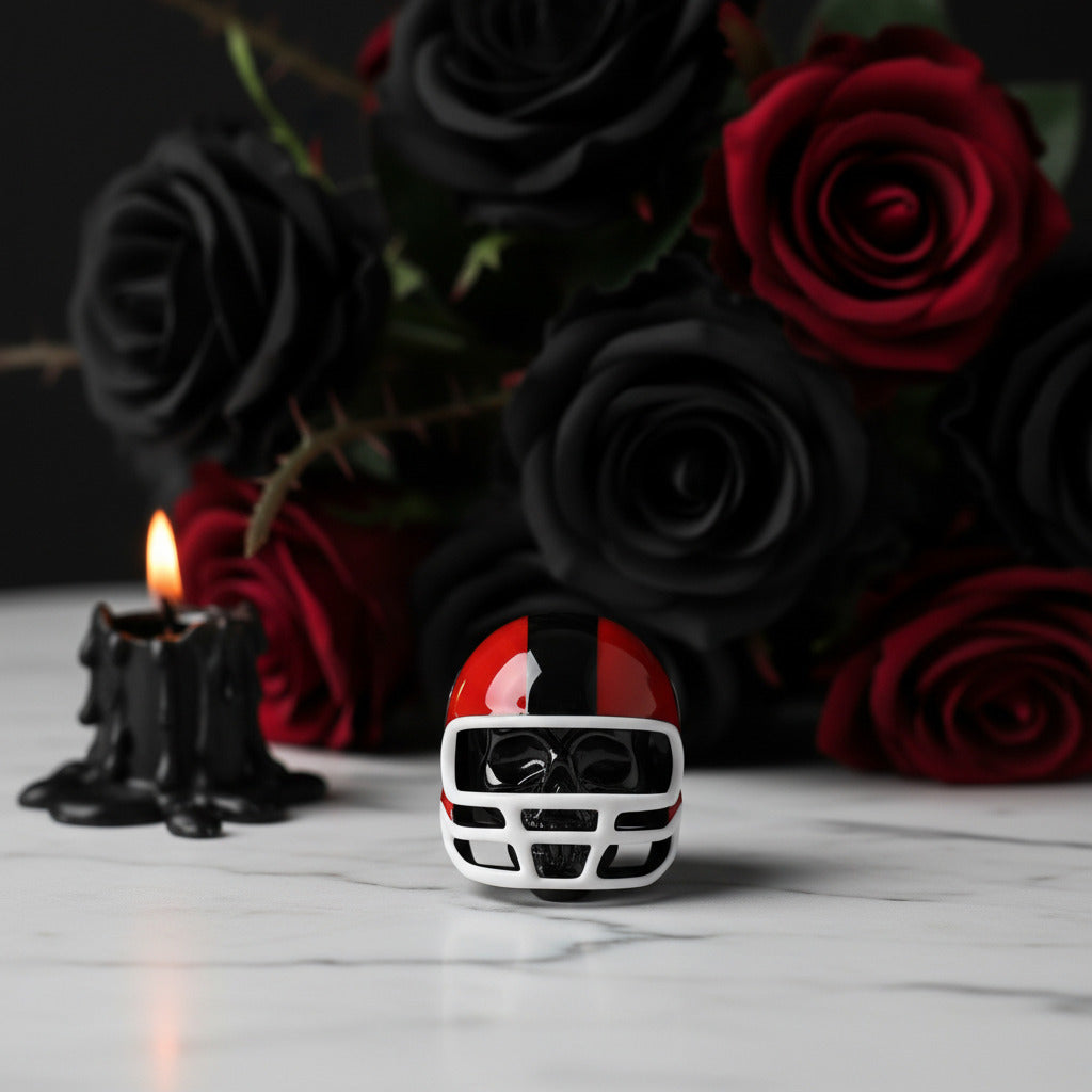 Black Skull and Helmet Gothic DIY Charm