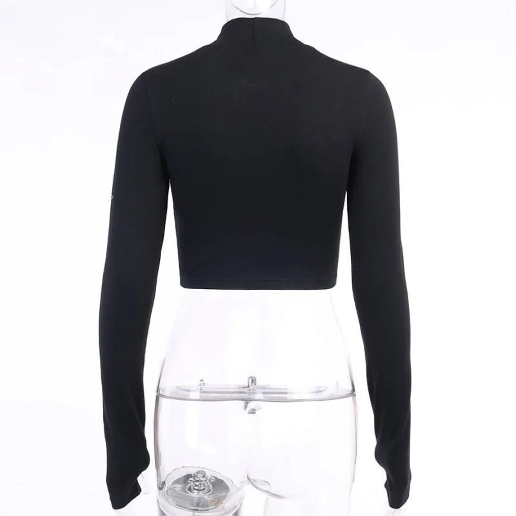 "Blessed" Goth Crop Top