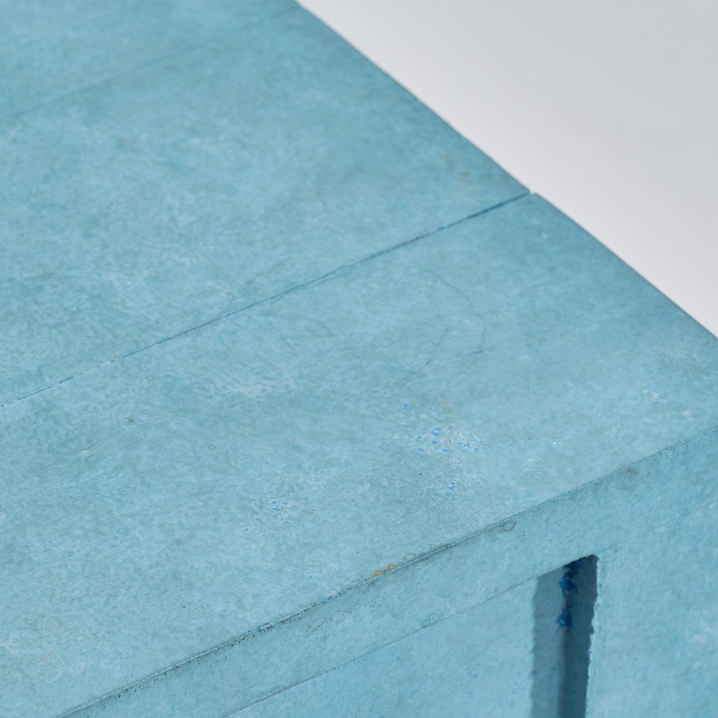 Blue Rectangle Wood Side Table