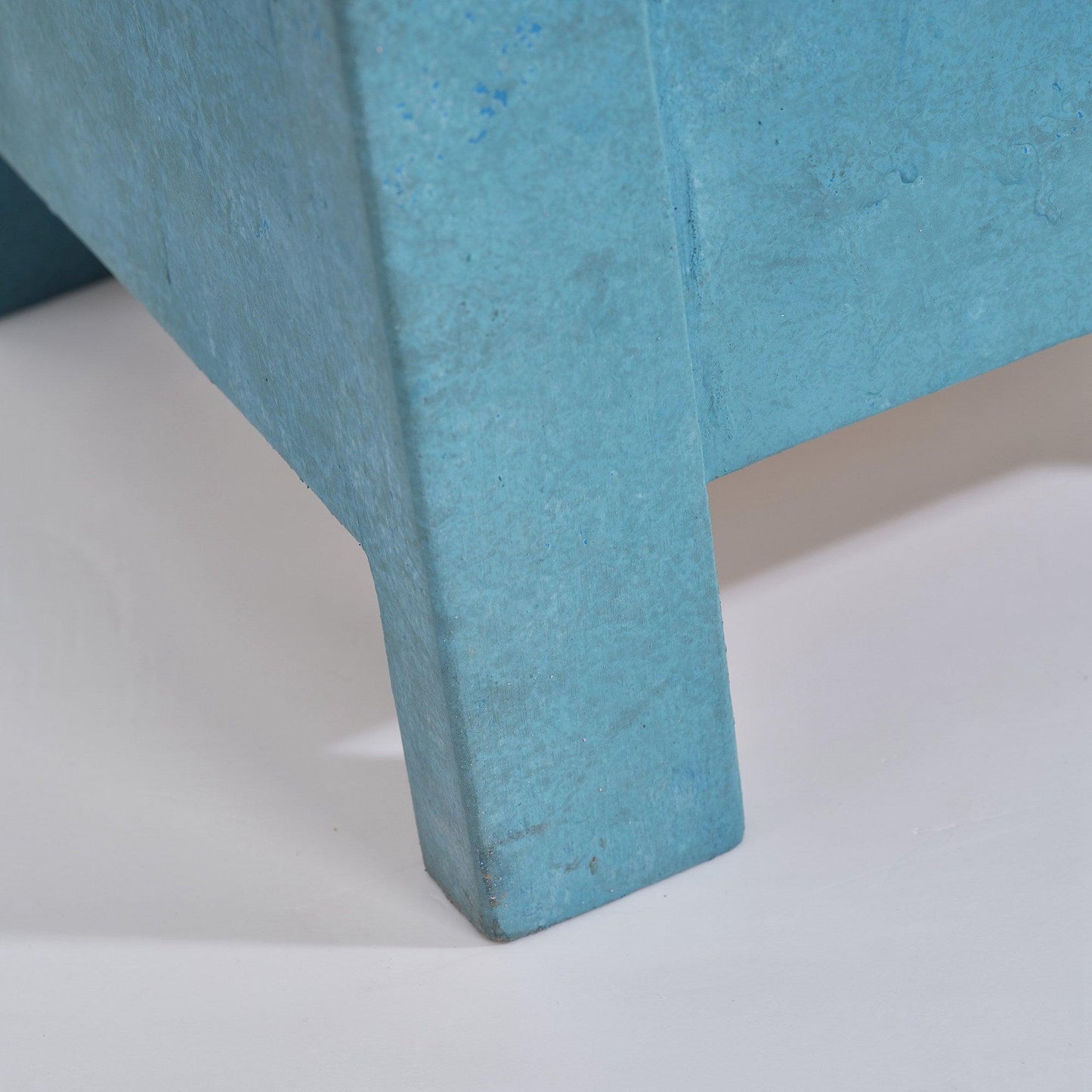 Blue Rectangle Wood Side Table