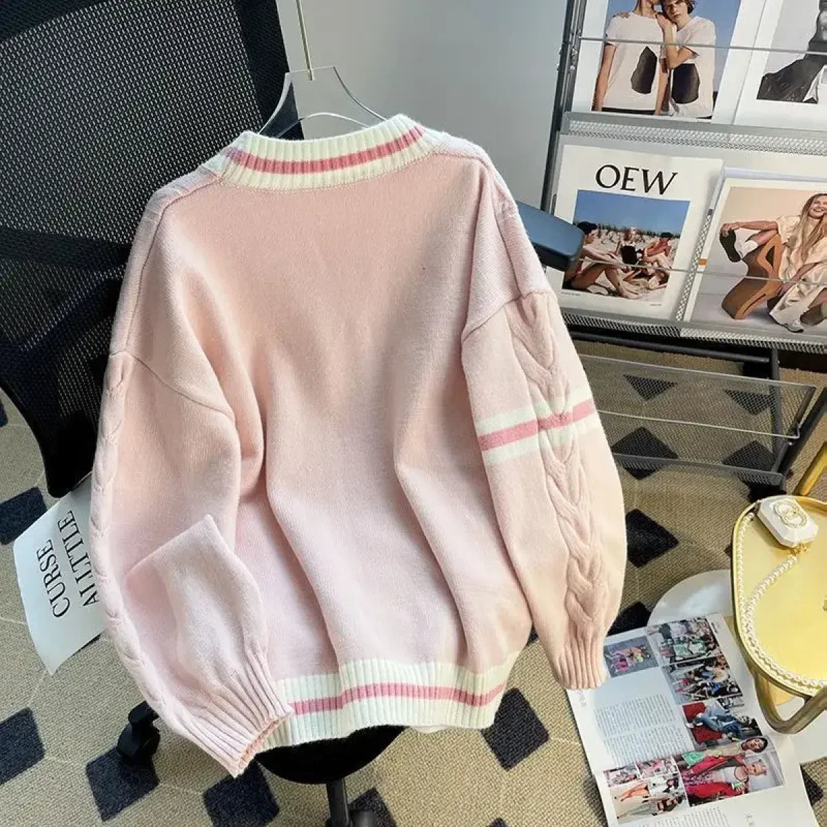 Bow Knit Cardigan – Kawaii Preppy Lolita Sweater