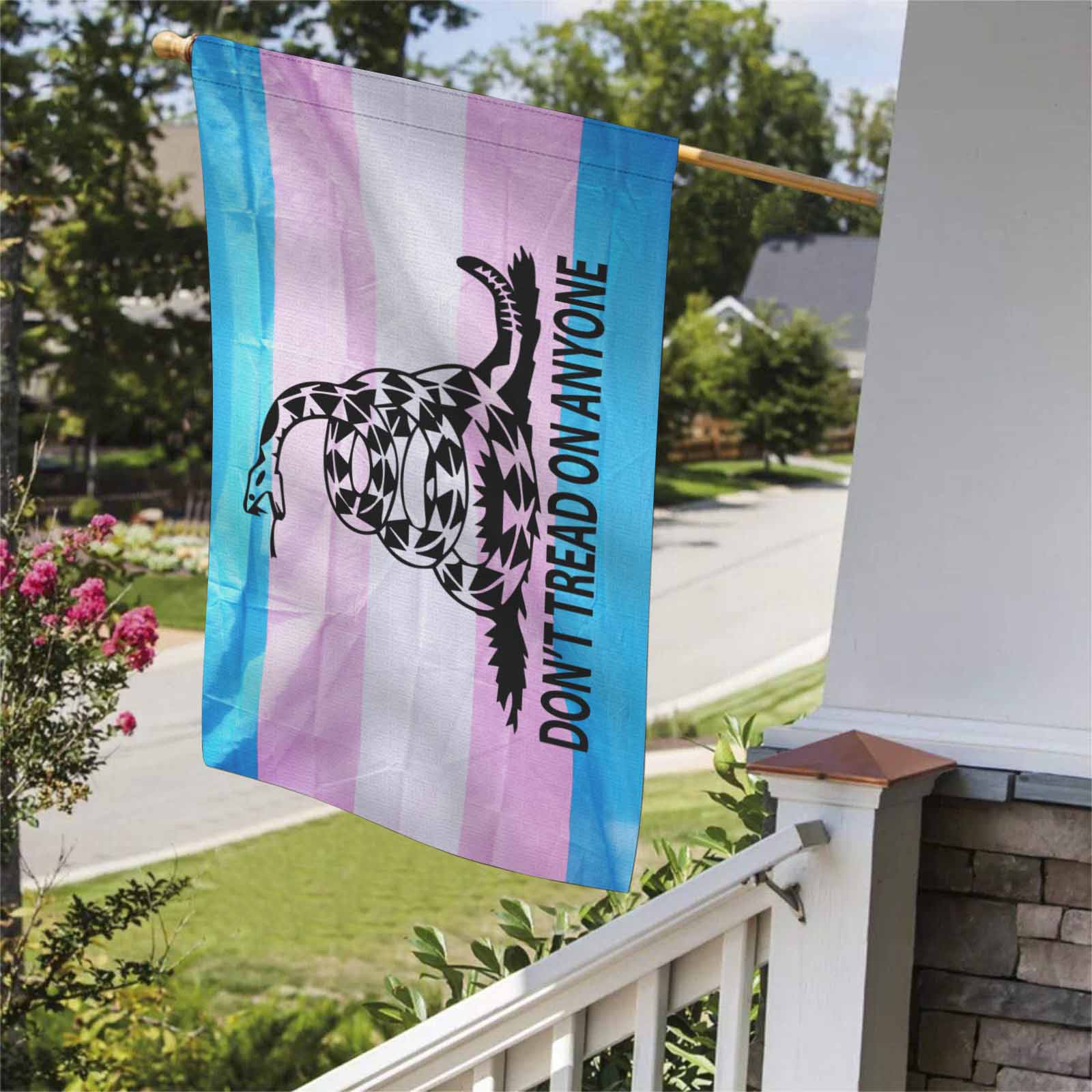 Don't Tread on Anyone Trans  Two Sided Flag