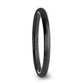 AUTUMN Black Domed Brush-Finished Ceramic Wedding Ring for Ladies – 2 mm
