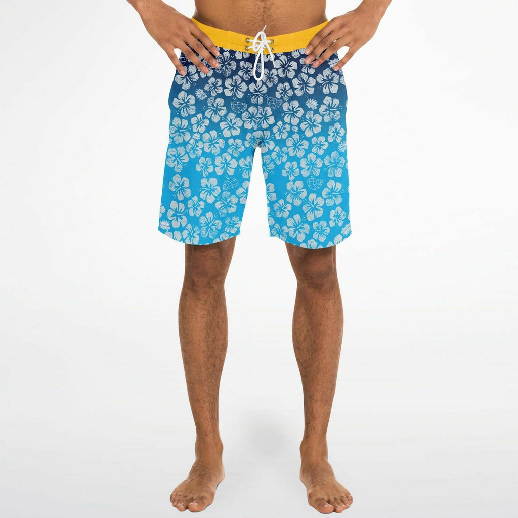 Alaska Libertarian Hawaiian Board Shorts - With Igloos and Porcupines