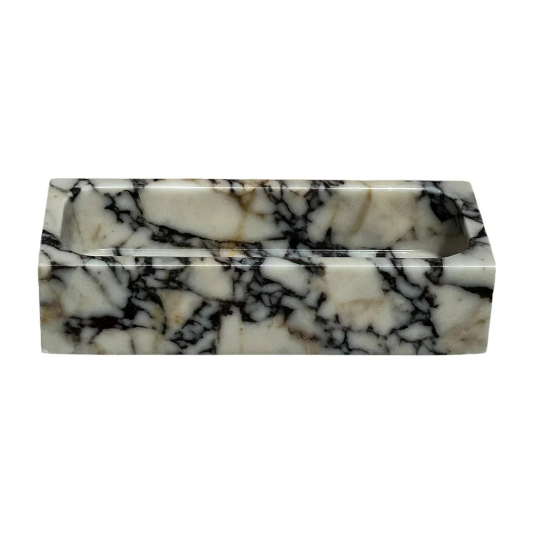 Calacatta Viola Marble Rectangular Wall-mount Bathroom Sink (W)12" (W)20" (H)5"