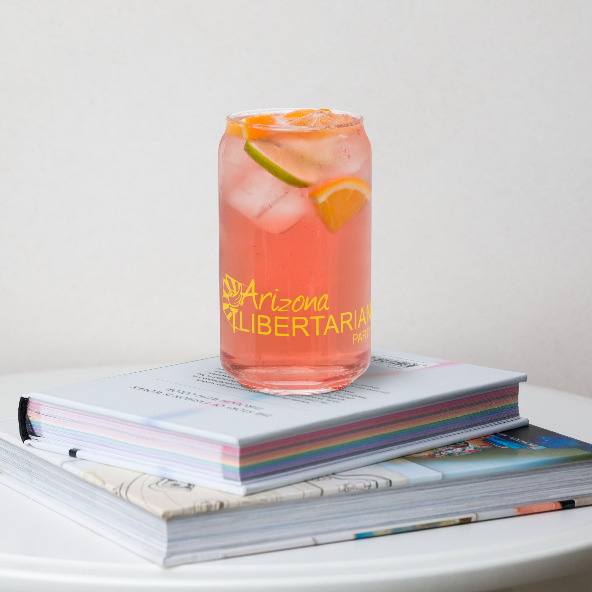 Arizona Libertarian Party Porcupine Can-shaped glass